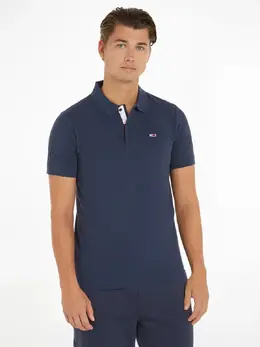 Tommy Hilfiger: Синяя рубашка  Tommy Jeans