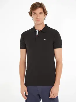 Tommy Hilfiger: Чёрная рубашка  Tommy Jeans