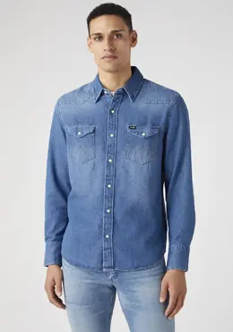 Wrangler: Джинсовая рубашка 