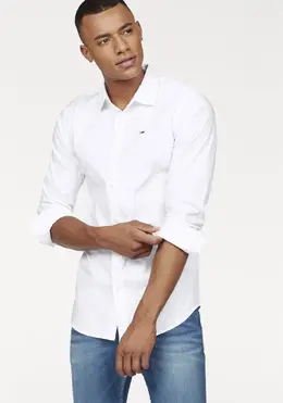 Tommy Hilfiger: Рубашка  Tommy Jeans с длинным рукавом