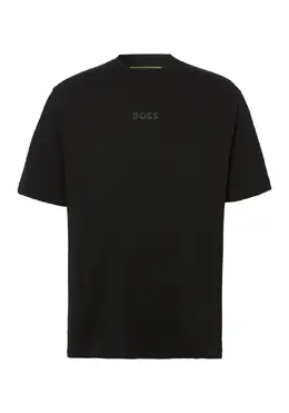 BOSS Green: Чёрная футболка 