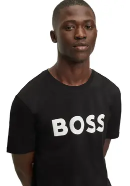 BOSS Orange: Чёрная футболка 