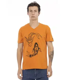 Trussardi: Оранжевая футболка 