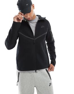Nike: Толстовка  Tech Fleece с капюшоном