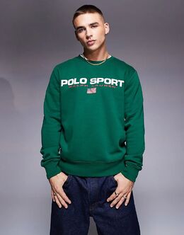 Polo Ralph Lauren: Зелёный свитшот 