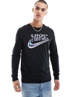 Nike: Футболка  Futura с длинным рукавом