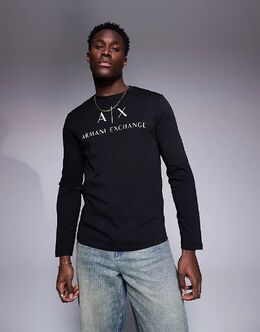 Armani Exchange: Футболка с длинным рукавом 