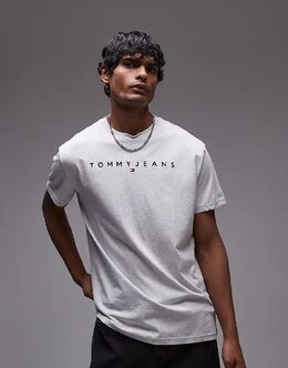 Tommy Jeans: Серая футболка 