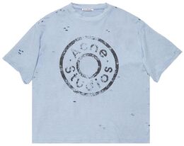 Acne Studios: Голубая футболка 