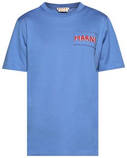 Marni: Голубая футболка 