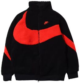 Nike: Чёрная куртка  Big Swoosh