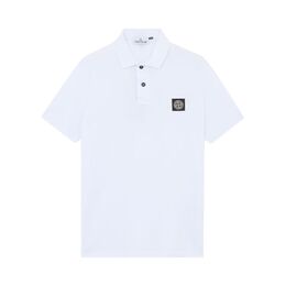 Stone Island: Белое поло  Compass