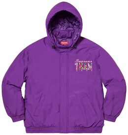 Supreme: Фиолетовая куртка  Team Puffy