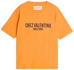 Valentino: Оранжевая футболка 