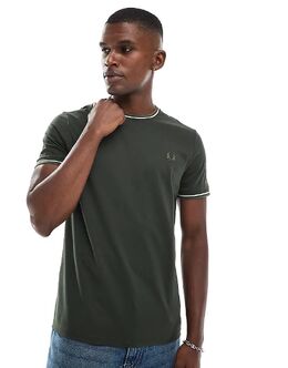 Fred Perry: Футболка цвета хаки 