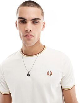 Fred Perry: Белая футболка 