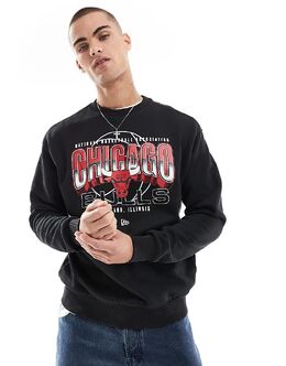 NEW ERA: Чёрная толстовка  Chicago Bulls