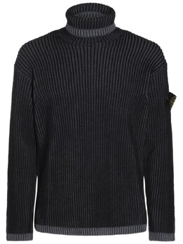 Stone Island: Серый свитер 