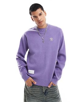 Aape By A Bathing Ape: Фиолетовый свитер 