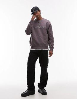 Carhartt WIP: Коричневая толстовка 