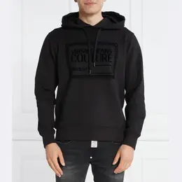 Versace: Чёрная толстовка 