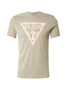 GUESS: Рубашка цвета хаки 