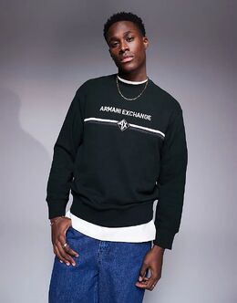 Armani Exchange: Тёмная толстовка 
