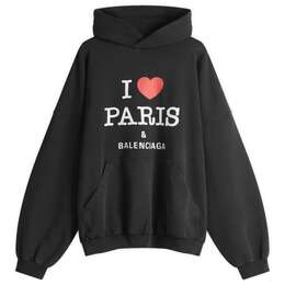 Balenciaga: Толстовка  Paris с капюшоном