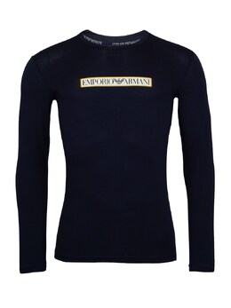 Emporio Armani: Тёмная рубашка 