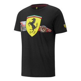 PUMA: Чёрная футболка  Ferrari