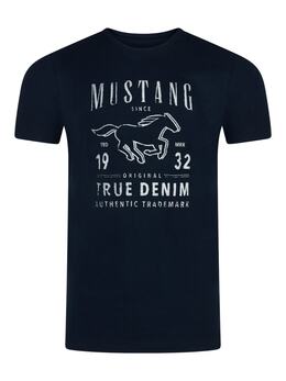 Mustang: Синяя футболка 