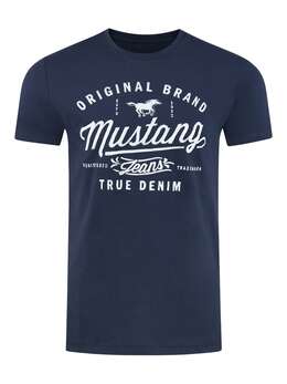 Mustang: Синяя футболка 