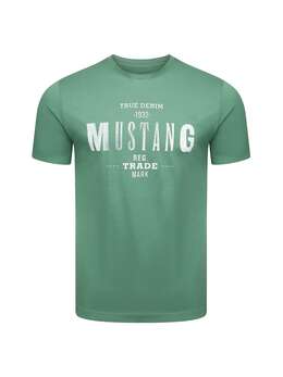 Mustang: Зелёная футболка 