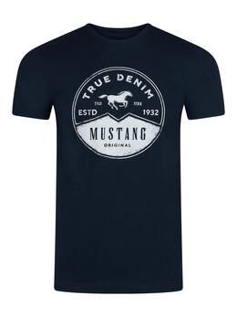 Mustang: Синяя футболка 
