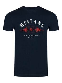 Mustang: Синяя футболка 