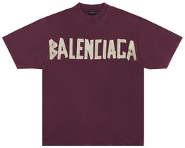 Balenciaga: Тёмная футболка 
