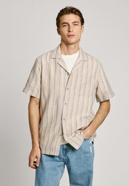 Pepe Jeans: Бежевая рубашка 