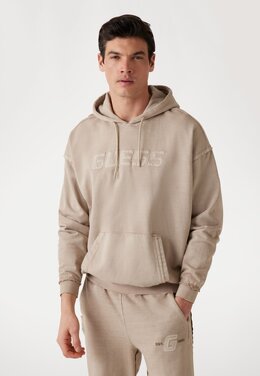 GUESS: Бежевая толстовка 
