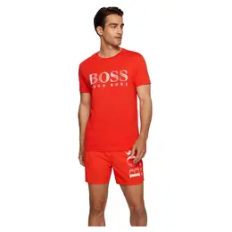 BOSS: Оранжевая футболка 