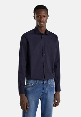 United Colors Of Benetton: Синяя рубашка 