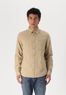 Tommy Jeans: Бежевая рубашка 