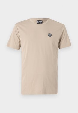 EA7 Emporio Armani: Коричневая футболка 