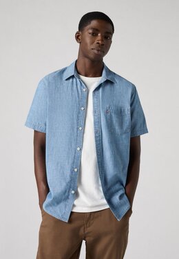 Levi's: Синяя рубашка  Sunset