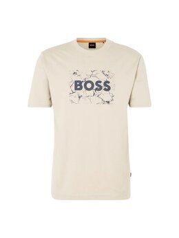 BOSS: Бежевая футболка 