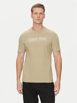 Calvin Klein: Бежевая футболка 