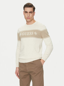 GUESS: Бежевый свитер 