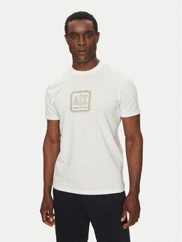 Armani Exchange: Белая футболка 