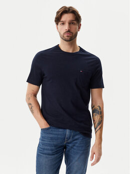 Tommy Hilfiger: Синяя футболка  Essential