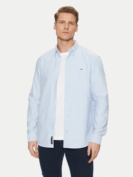 Tommy Jeans: Голубая рубашка 