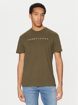 Tommy Jeans: Зелёная футболка 